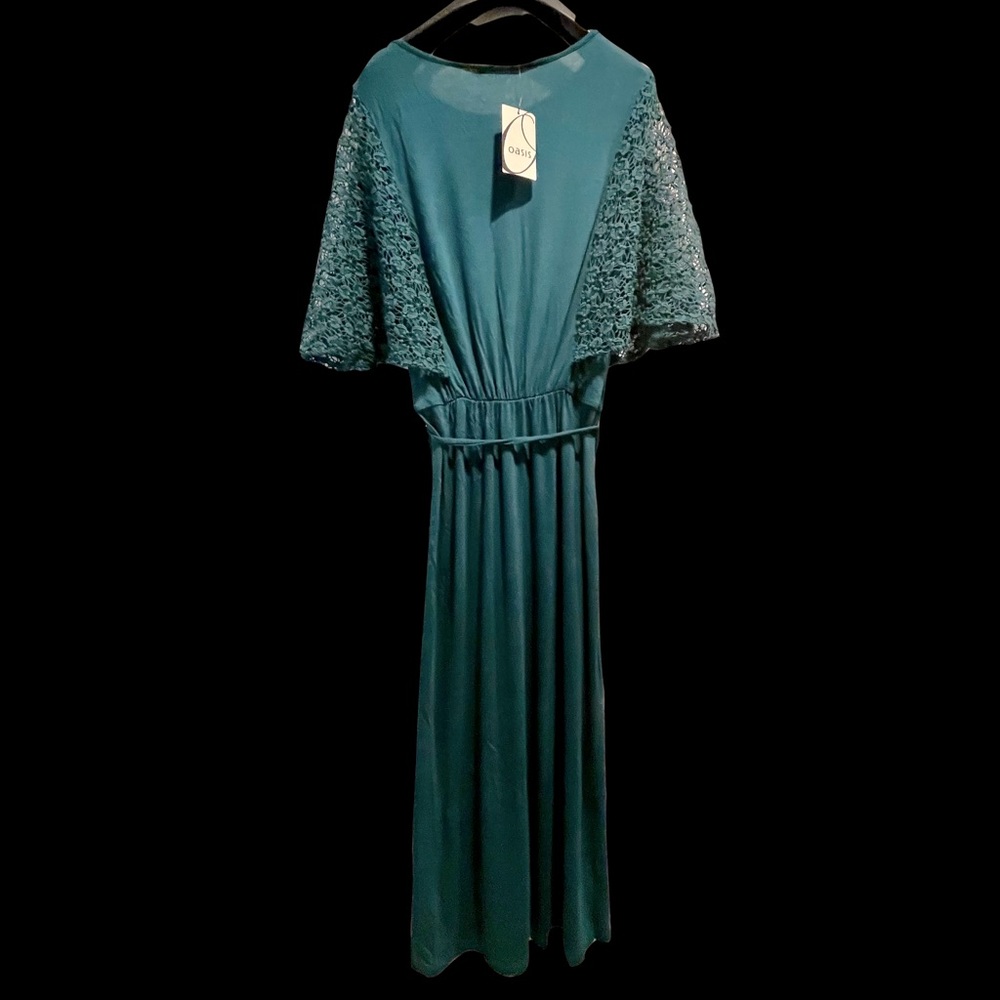 Oasis green midi tea dress